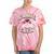 Canoe Crew Paddling Team Retro Graphic Tie-Dye T-Shirts Coral Tie-Dye