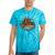 Bigfoot Kayak Paddling Lake Canoe Bigfoot Sasquatch Kayaking Tie-Dye T-Shirts Turquoise Tie-Dye