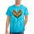 Canoe Heart Cute Minimalist Paddling Adventure Tie-Dye T-Shirts Turquoise Tie-Dye