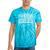 Canoeing Canoe US American Flag Patriotic Retro Raglan Baseball Tee Tie-Dye T-Shirts Turquoise Tie-Dye