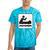 Cool Outdoor Water Sport Canoe Raglan Baseball Tee Tie-Dye T-Shirts Turquoise Tie-Dye