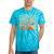 Eat Sleep Canoe Repeat Vintage Canoeing Canoeist Men Boys Raglan Baseball Tee Tie-Dye T-Shirts Turquoise Tie-Dye