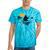 Kayaking Bear Retro Sunset Paddling Canoe Outdoor Adventure Tie-Dye T-Shirts Turquoise Tie-Dye