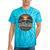 National Park Voyageurs Retro Sunset Canoe Paddling Badge Tie-Dye T-Shirts Turquoise Tie-Dye