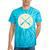 Retro Vintage Canoe Paddles Crossing Canoe & Kayaking Tie-Dye T-Shirts Turquoise Tie-Dye