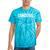 Vintage Canoeing Text Hobby Apparel Raglan Baseball Tee Tie-Dye T-Shirts Turquoise Tie-Dye