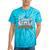 Women's Canoe Mom Leopard Print Paddle River Lake Sport Mother Tie-Dye T-Shirts Turquoise Tie-Dye