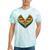 Canoe Heart Cute Minimalist Paddling Adventure Tie-Dye T-Shirts Mint Tie-Dye