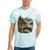 Lakeside Canoe Cabin Escape Scene Raglan Baseball Tee Tie-Dye T-Shirts Mint Tie-Dye