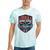 USA Canoe Kayak Paddling American Flag Emblem Tie-Dye T-Shirts Mint Tie-Dye