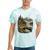Women's Lakeside Canoe Cabin Escape Scene Tie-Dye T-Shirts Mint Tie-Dye