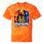 Portaging Canoe Wilderness Adventure Scenic Graphic Tie-Dye T-Shirts Orange Tie-Dye