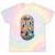 Find Peace Paddle On Canoe Mountain Sunset Tie-Dye T-Shirts Hazy Rainbow Tie-Dye
