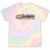 Trendy Canoe Silhouette Colourful Landscape Raglan Baseball Tee Tie-Dye T-Shirts Hazy Rainbow Tie-Dye
