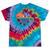 Canoe Retro Vintage Sunset Rainbow Raglan Baseball Tee Tie-Dye T-Shirts Festival Tie-Dye