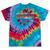 Trendy Canoe Silhouette Colourful Landscape Raglan Baseball Tee Tie-Dye T-Shirts Festival Tie-Dye