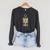 Canoe Hair Club Paddling Retro Raglan Sleeve Sweatshirt Dark Grey Heather