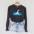 Cat Swimming Pool Raglan Sleeve Sweatshirt Dark Grey Heather