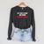 Douche Canoe Vulgar Profanity T-Shirt Raglan Sleeve Sweatshirt Dark Grey Heather