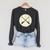 Retro Vintage Canoe Paddles Crossing Canoe & Kayaking Raglan Sleeve Sweatshirt Dark Grey Heather