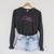 Silhouette Icon Swimmer Stuff Girls Swimming Raglan Sleeve Sweatshirt Dark Grey Heather
