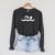Swimming Icon Raglan Sleeve Sweatshirt Dark Grey Heather