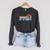 Swimming Swimmer Eat My Bubbles Swim Retro Raglan Sleeve Sweatshirt Dark Grey Heather