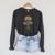 Vintage Retro Canoe Paddle & Mountains Rafting Raglan Sleeve Sweatshirt Dark Grey Heather