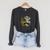 Women's Lakeside Canoe Cabin Escape Scene Raglan Sleeve Sweatshirt Dark Grey Heather