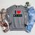 I Love Canoes Raglan Sleeve Sweatshirt Deep Heather