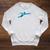 Blue Water Swimming In Freestyle Stroke Raglan Sleeve Sweatshirt Heather Mustard