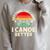 Anything You Canoe I Canoe Better Raglan Sleeve Sweatshirt Heather Forest