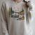 Canoe Ghost Camping Ghost Lake Halloween Spooky Fall Camping Raglan Sleeve Sweatshirt Heather Forest