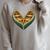 Canoe Heart Cute Minimalist Paddling Adventure Raglan Sleeve Sweatshirt Heather Forest