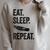 Eat Sleep Canoe Repeat Canoeing Outdoors Raglan Baseball Tee Raglan Sleeve Sweatshirt Heather Forest