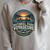 National Park Voyageurs Retro Sunset Canoe Paddling Badge Raglan Sleeve Sweatshirt Heather Forest