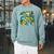 Green Sea Turtle Surfs Past a Canoe Paddle Sleeveless Raglan Sleeve Sweatshirt Cardinal