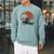 Kayaking Sloth Kayak Kayaker Canoe Paddling Raglan Sleeve Sweatshirt Cardinal