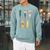 Paddle Canoe Raglan Sleeve Sweatshirt Cardinal