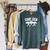 Canoe Crew Canoeing Comfort Colors Crop Top Raglan Sleeve Sweatshirt Heather Blue Lagoon