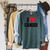 I Love Canoes Raglan Sleeve Sweatshirt Heather Blue Lagoon
