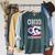Ohio Flag Swimming Team Swim Swimmer US State Raglan Sleeve Sweatshirt Heather Blue Lagoon