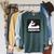 Outdoors Water Sports Canoe Canoeist Raglan Baseball Tee Raglan Sleeve Sweatshirt Heather Blue Lagoon