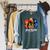 Portaging Canoe Wilderness Adventure Scenic Graphic Raglan Sleeve Sweatshirt Heather Blue Lagoon