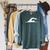 Swimming Float Raglan Sleeve Sweatshirt Heather Blue Lagoon Swimming Float Raglan Sleeve Sweatshirt Heather Blue Lagoon