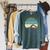 Swimming Raglan Sleeve Sweatshirt Heather Blue Lagoon