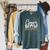 Women's Canoe Mom Leopard Print Paddle River Lake Sport Mother Raglan Sleeve Sweatshirt Heather Blue Lagoon