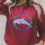 Swimming Dolphin Maori Sun Tribal Waves 2-Sided Raglan Sleeve Sweatshirt Heather Dust