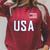 USA Flag Swim Swimming Sport Practice Equipment Men Women Raglan Sleeve Sweatshirt Heather Dust