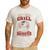 BBQ Dad Don't Touch My Grill Or My Daughter Men's Casual T-Shirt White